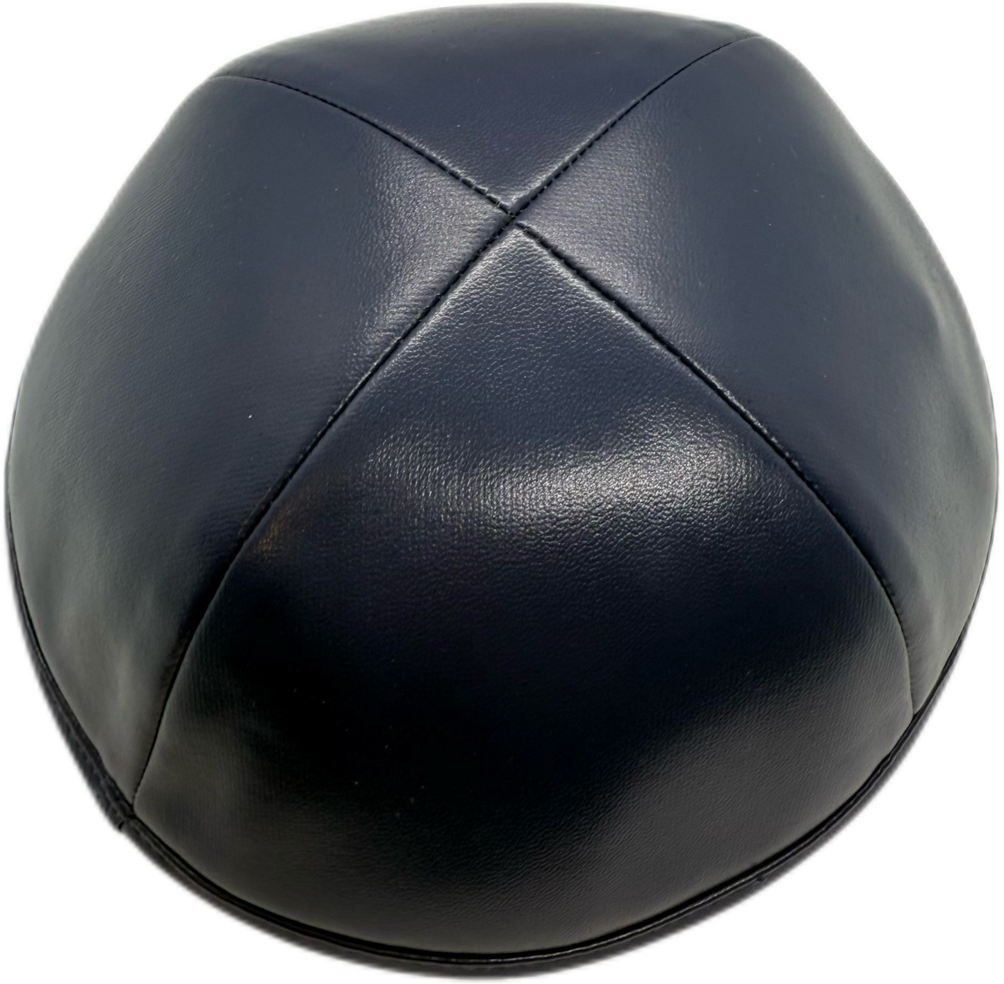 Navy leather Kippah