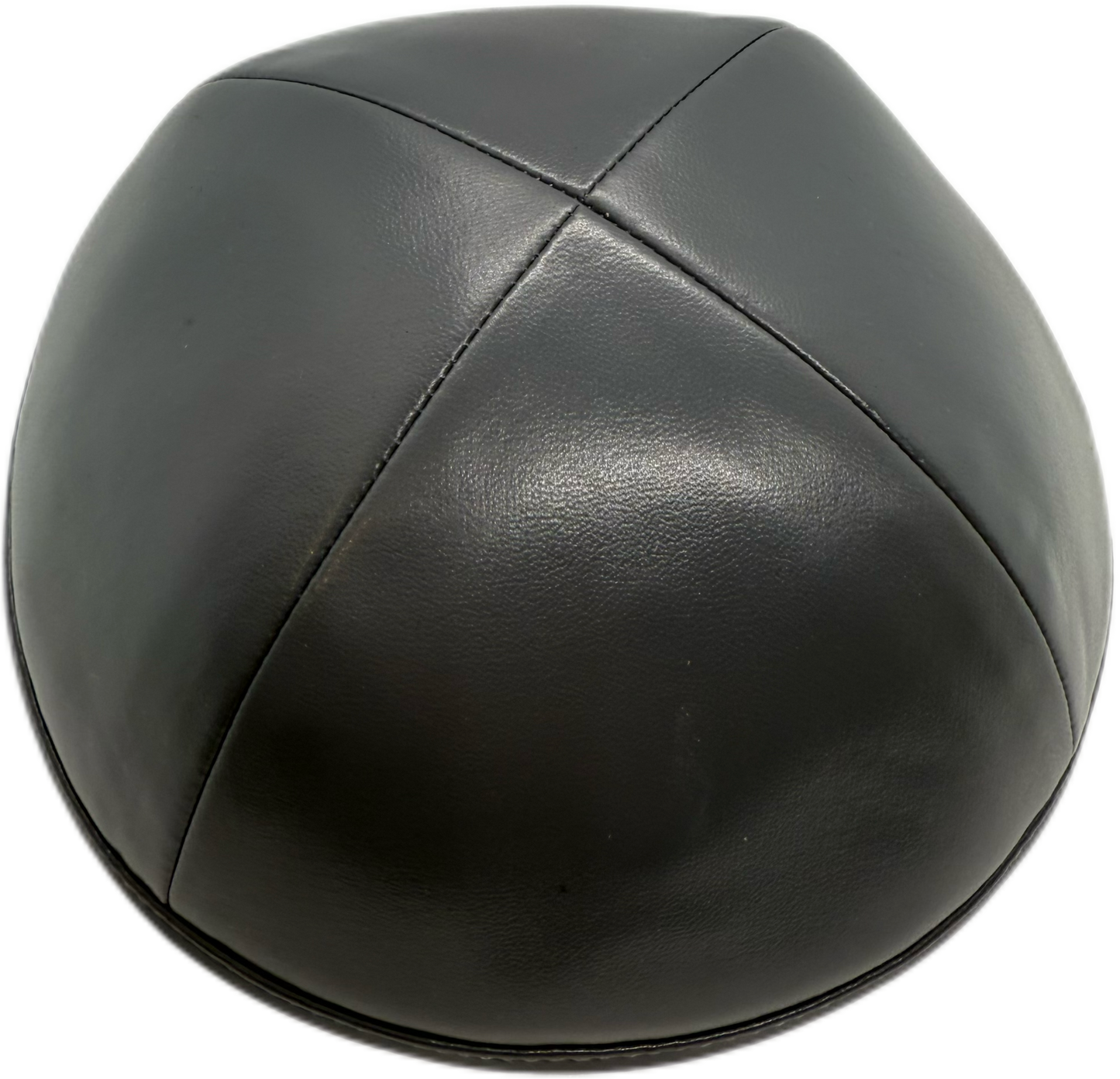 Charcoal gray leather Kippah