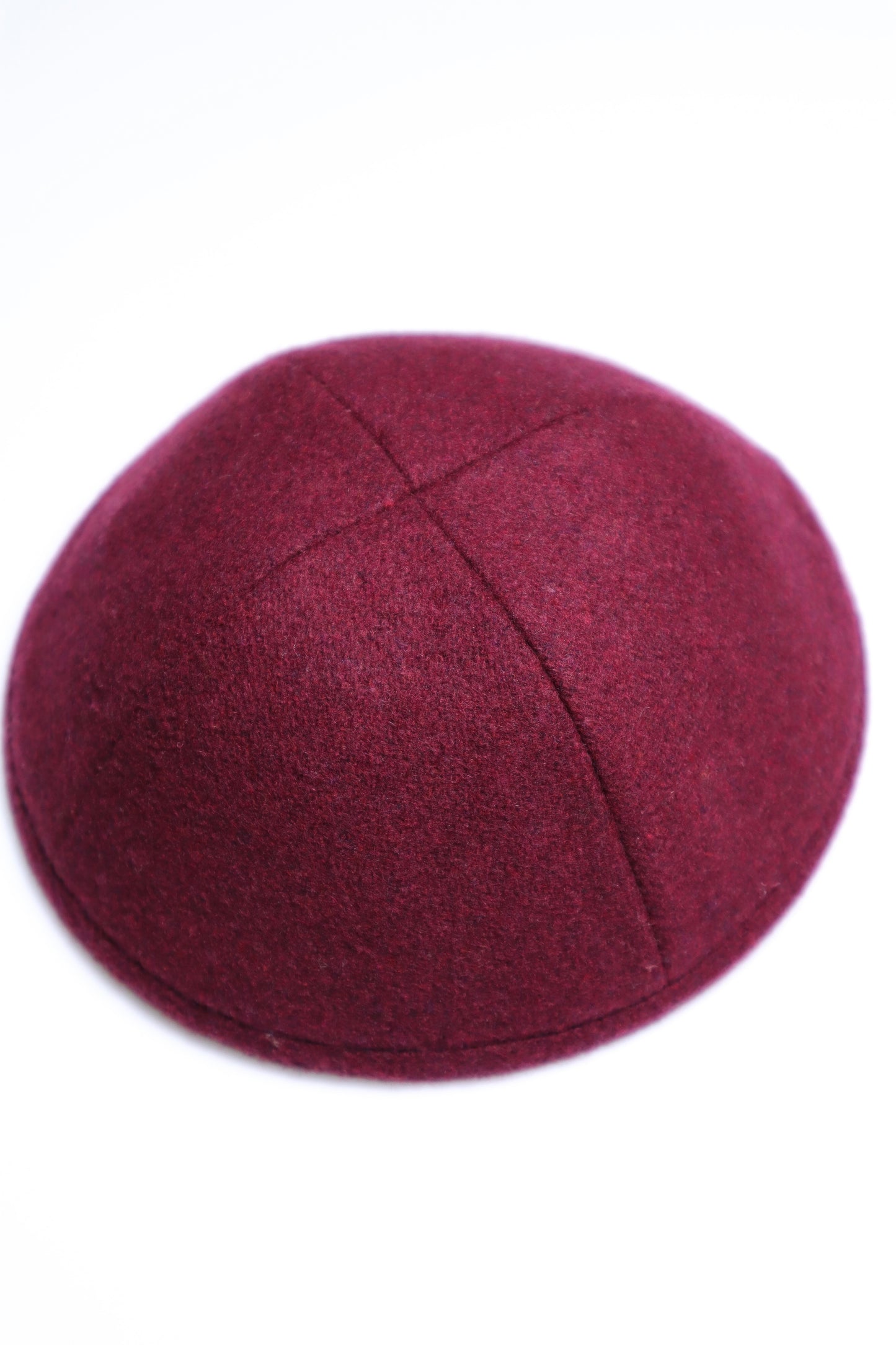 Burgundy wool Kipppah