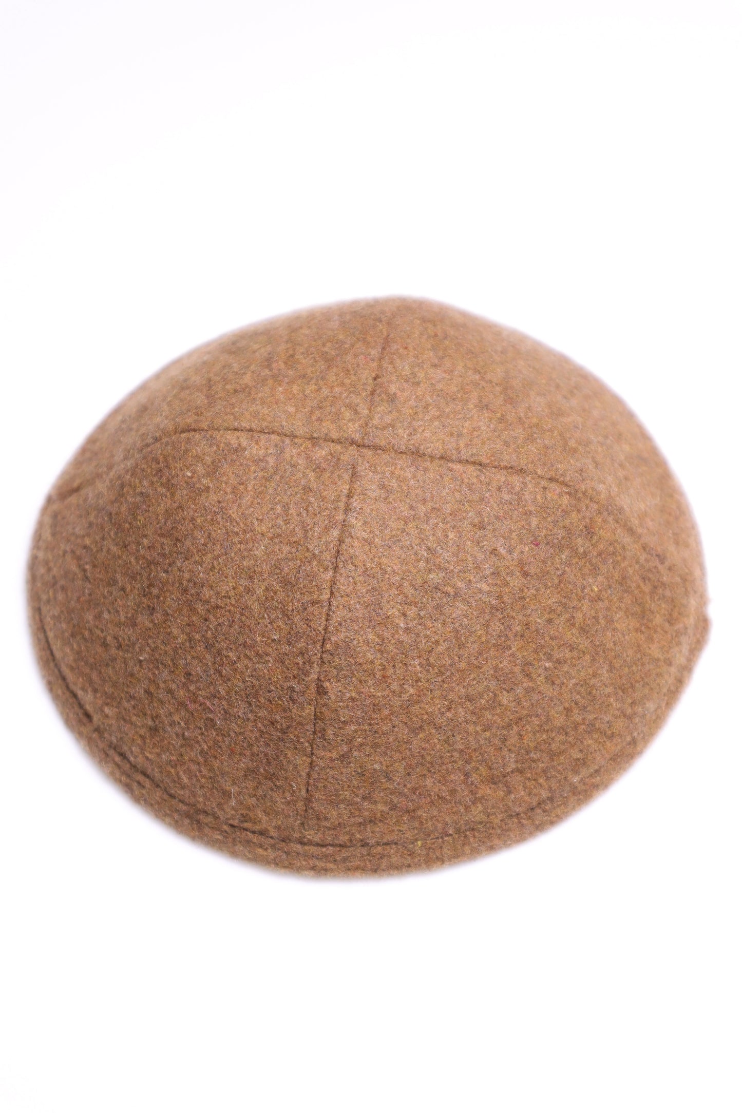 Brown wool kippah