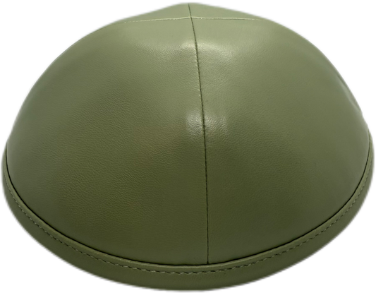 Sage Leather kippah