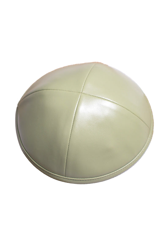 Sage Leather kippah
