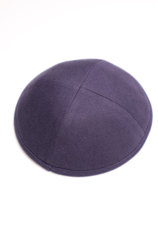 Navy cotton kippah
