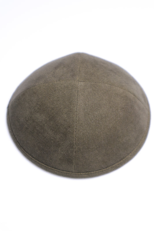 Hunter green cotton Kippah